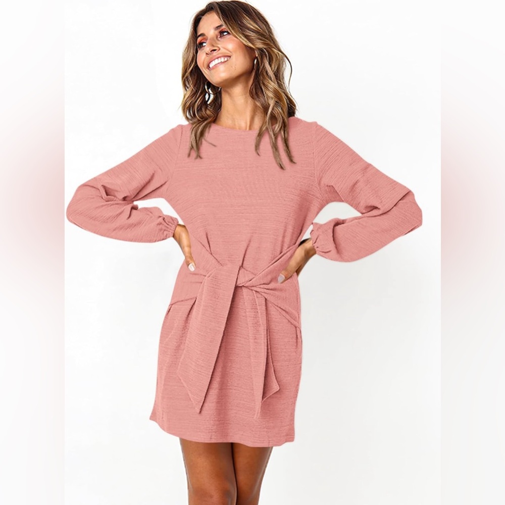 PrettyGarden Woman's Dress in Coral Pink (Medium)